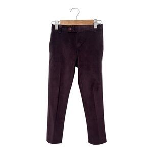 Nove Boys Slim Fit Velvet Dress Pants Purple Size 6